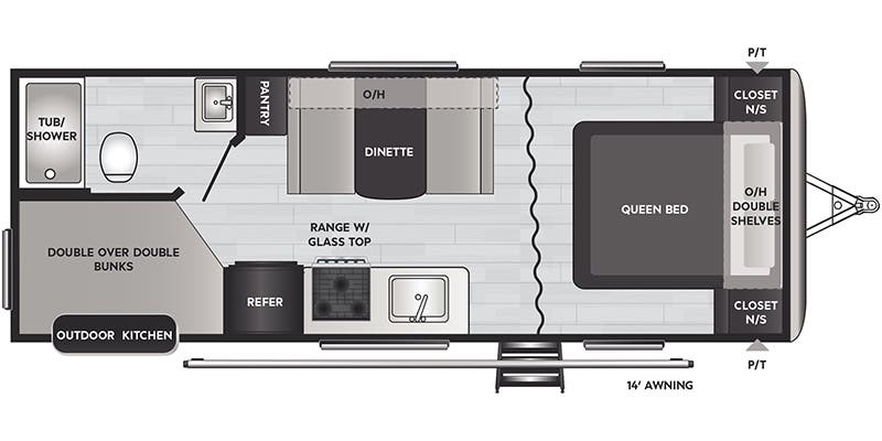 2023 KEYSTONE SPRINGDALE 220BHWE, , floor-plans-day image number 0